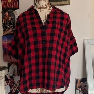 Madewell Red and Black Checkered Shirt